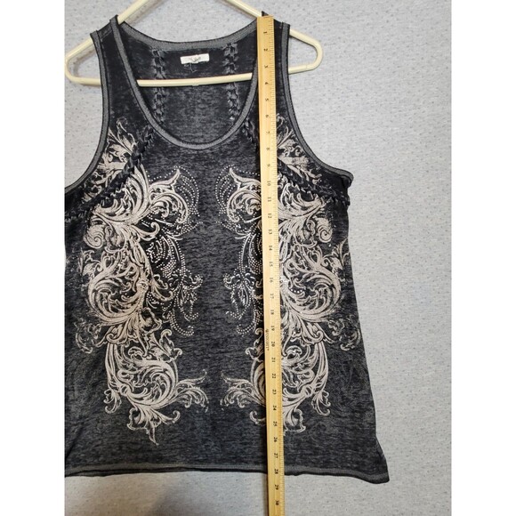 Y2K Style Semi Sheer Burnout Long Tank Top Womens XL Indie Festival By Maurices - Picture 10 of 13